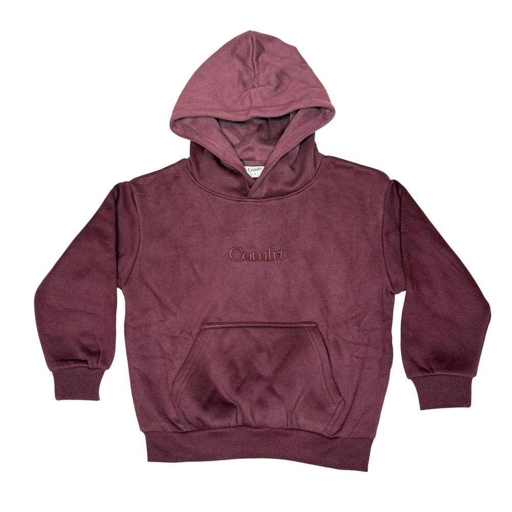Comfrt Signature Kids Hoodie Maroon Size Small NWT Cozy Athleisure Streetwear